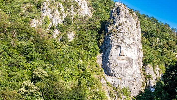 The Decebalus Face in the Iron Gates Gorge